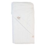 BABY GI ROCKING HORSE BATHTOWEL WHITE & PINK