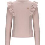 Le Chic Nadya ruffle lurex top