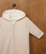 Petit Bateau - Effen Gewatteerd Babypakje Met Capuchon En Voetjes - Afbeelding 3