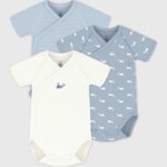 Petit Bateau - Set Van Katoenen Babyrompertjes Met Print En Korte Mouwen