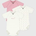 Petit Bateau - Set Van Katoenen Babyrompertjes Met Print En Korte Mouwen