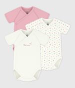 Petit Bateau - Set Van Katoenen Babyrompertjes Met Print En Korte Mouwen