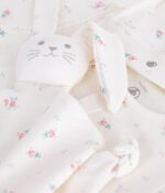 Petit Bateau Geboortegeschenkset van katoen met bloemenprint - Afbeelding 3