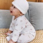 Petit Bateau -Babypyjama in tubic met print
