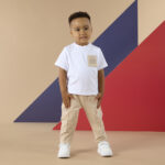 Mitch and Son t-shirt wit/beige Patrick