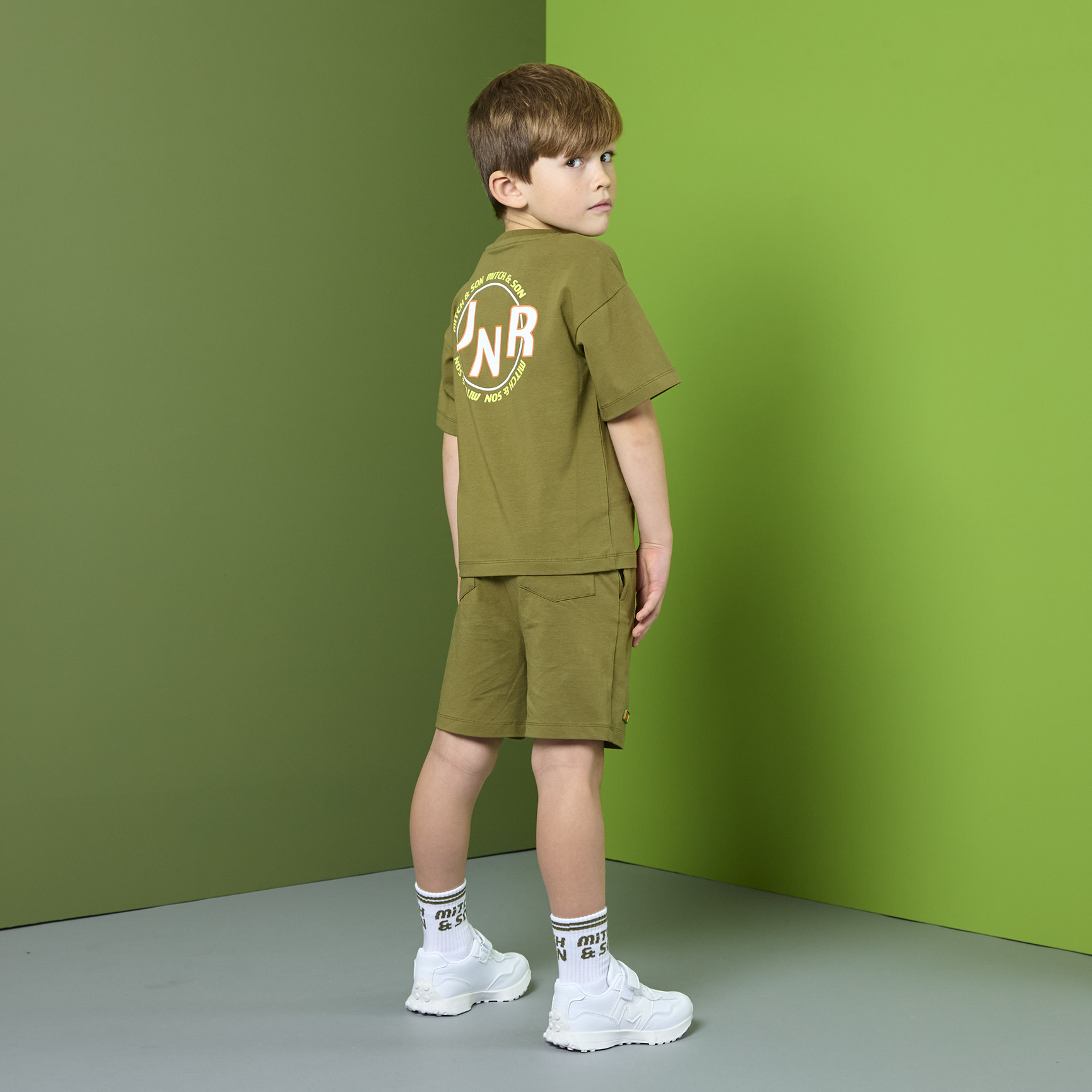 M&S SS266446 Mitch en Son t-shirt khaki Ryder - Afbeelding 1