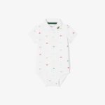 LACOSTE PIQUÉ BODYSUIT MET KROKODILPRINT JONGE KINDEREN