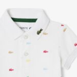 LACOSTE PIQUÉ BODYSUIT MET KROKODILPRINT JONGE KINDEREN - Afbeelding 3