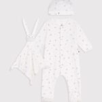 Petit Bateau - Geboortegeschenkset van katoen met bloemenprint