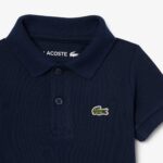 Lacoste Stretch Piqué Rompertje voor Pasgeborenen Navy Blue - Afbeelding 4