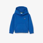Lacoste Unisex Fleece Hoodie met Kangoeroezak Blue
